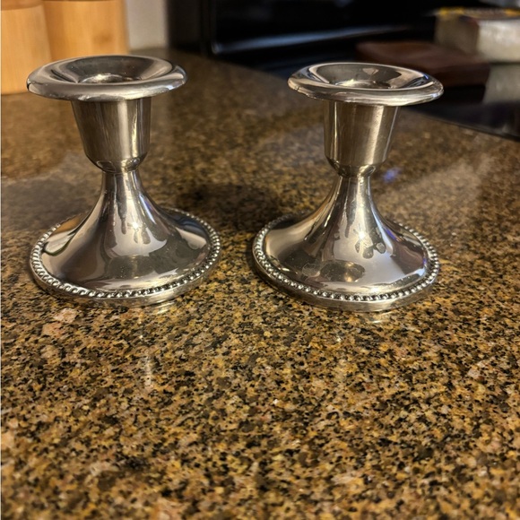 Elegant Silver Candle Holders - Picture 3 of 4